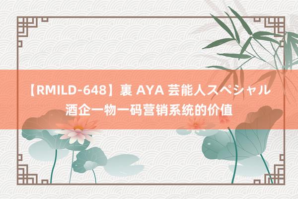 【RMILD-648】裏 AYA 芸能人スペシャル 酒企一物一码营销系统的价值