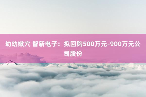 幼幼嫩穴 智新电子：拟回购500万元-900万元公司股份