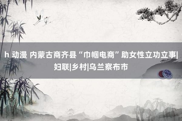 h 动漫 内蒙古商齐县“巾帼电商”助女性立功立事|妇联|乡村|乌兰察布市