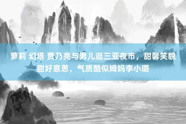 萝莉 幻塔 贾乃亮与男儿逛三亚夜市，甜馨笑貌甜好意思，气质酷似姆妈李小璐