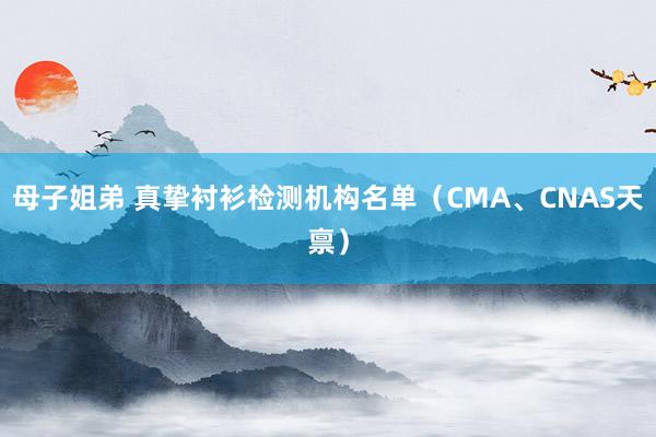 母子姐弟 真挚衬衫检测机构名单（CMA、CNAS天禀）