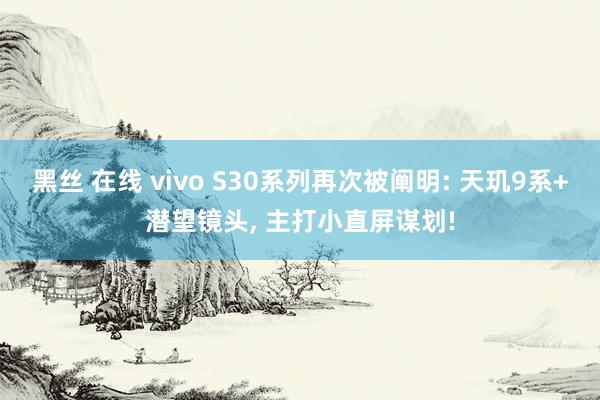 黑丝 在线 vivo S30系列再次被阐明: 天玑9系+潜望镜头， 主打小直屏谋划!